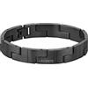Lacoste Braccialetto a maglie da uomo Collezione LACOSTE CATENA in Acciaio Inossidabile, Nero (Black), Taglia Unica