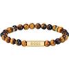 BOSS Jewelry Braccialetto da uomo Collezione SPHERE STONES Con Pietre di occhio di tigre