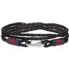 Tommy Hilfiger Jewelry Bracciale in Pelle Intrecciata da Uomo Colore Nero - 2700534