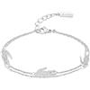 Lacoste Bracciale a Doppia Catena da Donna Collezione CROCODILE in Acciaio Inossidabile con Charms a forma di Coccodrillo - 2040471