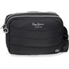 Pepe Jeans Aura Borsa a tracolla a due scomparti nero 24 x 16 x 9 cm Poliestere by Joumma Bags