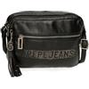 Pepe Jeans Bera Borsa a tracolla a due scomparti nero 24 x 16 x 9 cm Pelle sintetica by Joumma Bags