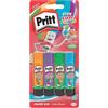 Pritt colle stick Fun Colors, colla colorata per bambini, per lavoretti e fai da te, Colla Pritt multicolore per applicazioni creative a casa e scuola, 4 colori in stick da 10g