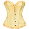 KBOPLEMQ Corsetto da donna nero con petto intero vampiro, corpetto gotico, per ragazze, corsetto, vintage, comodo, per Halloween, costume da pirata, O giallo, M