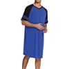 Enjyam Camicia Notte Uomo Pigiami Estivi Maglia Lunga da Notte Maniche Corte per Estate