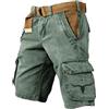 YOSUWOAI Pantaloncini cargo tattici da uomo con stampa Viking per attività all'aria aperta, stile retrò, tasche multiple, pantaloncini da trekking, pantaloni da allenamento, sport, spiaggia, da lavoro