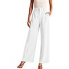 KBOPLEMQ Palazzo, pantaloni da donna, eleganti, estivi, casual, lunghi, dritti, per il tempo libero, larghi, da lavoro, da lavoro, da donna
