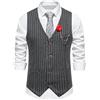 YOSUWOAI Gilet da uomo formale, tinta unita, per matrimonio, elegante, vestibilità normale, per lavoro, slim fit, gilet da uomo, tinta unita, per matrimonio, club, feste