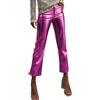 KBOPLEMQ Pantaloni da donna in pelle, a vita alta, sexy, in ecopelle, sottili, in pelle sintetica