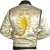 MERCH ATTIRE Ryan Gosling Drive Scorpion - Bomber da uomo in raso, per cosplay e Halloween, Raso - Giacca Bianca, M