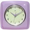 Infinity Instruments Orologio da parete quadrato retrò, lavanda, 23,5 cm
