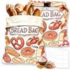 XingyLi 2 sacchetti per il pane riutilizzabili in cera d'api, per impasti sauri fatti in casa, 43 x 32 cm, sacchetti per il pane in lino con moschettone e adesivi per etichette, sacchetti per il pane