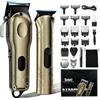 Solati Set 2 Tagliacapelli Uomo Professionale, Regolabarba Uomo LCD, Macchinetta per Modellare Capelli Grande e Rifinitore Precisione Piccolo, Rasoio Elettrico Barba e Corpo, Regalo Uomo