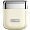yoose Rasoi elettrici da donna, IPX7, in lega, per bikini, per donne (USB-C, pettine trimmer, modalità multi rasatura), formato portatile, bianco porcellana
