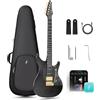 ENYA INSPIRE PRO SD Chitarra Elettrica con Pickup Seymour Duncan SSL+TB4 | Altoparlante 20W anti-larsen, corpo carbonio 39, 64 preset, looper, accordatore, barra tattile, per suono silenzioso e live.