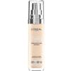L'Oreal Paris L'Oréal Paris Fondotinta Liquido, Incarnato Uniforme e Illuminato, Finish Naturale, Per Tutti i Tipi di Pelle, Formula con Acido Ialuronico, Accord Parfait, Tonalità: 1N Ivory, 30 ml