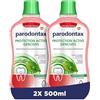 Parodontax Collutorio Menta Erbale, per denti sensibili, rimuove la placca dentale, senza alcool, 2 x 500 ml