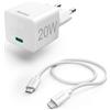 Hama Mini-Ladeset Lightning, 20W, Weiß (00125124)