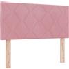 vidaXL Testata LED rosa 100 cm in velluto