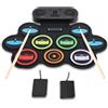 StarTech Batteria elettronica - 9 pad - Altoparlanti stereo integrati - Pedali e bacchette - Bluetooth/MIDI/cuffie - Per bambini e principianti - Nero