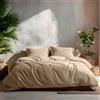 Gamusi Set copripiumino GAMUSI 100% cotone 240x220 cm - Rosa cipria - Set da letto morbido e traspirante da 144 TC con 2 federe - Chiusura con bottoni