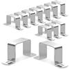 sturiz 6 Pezzi 80x80 mm Quadrato Tubo Morsetto Staffa a U in Acciaio Inox 304 a Forma di U Puntone Connettore Staffa Tubo Fibbia Morsetto Cavo per Porte d'Ingresso Finestre e Tubi Vari