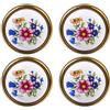 GALPADA Pomello Ceramica Blu Floreale per Mobile, Set 4 Pezzi | Finitura Country Creativa, Base Solida e Resistente All'usura, per Cassetti e Scrivania