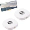 SagaSave Mini avvolgicavo, avvolgicavo retrattile, cavo di ricarica e scatola organizer per auricolari, per casa e ufficio [confezione da 2 bianco]