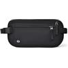 Generic LVJMJ - Marsupio con blocco RFID, per viaggi, cintura nascosta con nylon impermeabile, doppia tasca con cerniera e cinturino regolabile con fibbia per correre all'aperto, Nero , Classico