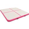 zuentd Tappetino da ginnastica con pompa, 200 x 200 x 10 cm, PVC, rosa