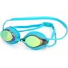 Generic YMFF - Occhialini da nuoto per uomo e donna, per adulti, con lenti a specchio elettrolitiche, anti appannamento, impermeabili, con cinturino in silicone regolabile, colore: verde lago
