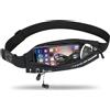 AIKENDO IKENDO - Cintura sottile da corsa per donne e uomini, marsupio da corsa, cintura in vita per allenamento e jogging, accessori per la corsa, nero, One Size, Moda