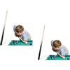 TOYANDONA Mini stecca da biliardo per bambini: 45,7 cm, 20,3 cm, in legno, con impugnatura ergonomica, leggera e leggera, perfetta per bambini, ragazzi e ragazze, giochi al chiuso e all'aperto (2)