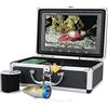 LLOOPK Cercatore di Pesci, 9 Pollici 1. 5m / 30m 50m Fotocamera da Pesca Subacquea del cercatore di Pesce 15pcs Bianco Le. DS + 15PCS Lampada a infrarossi for Ghiaccio Mare fluviale(F003A-2L-15M)