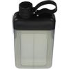 SOESFOUFU Borraccia Termica Sportiva Piatta Quadrata Riutilizzabile 450ml Nero in PC PP Silicone con Grande Capacità per Casa e Attività all'Aperto