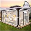 NBMfdSRY Gazebo for Pergola, Tenda A Baldacchino Trasparente, Protezione Antipioggia Pieghevole con Cerniera da 0,3 Mm, Varie Dimensioni