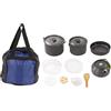 plplaaoo WW Set da Cucina da Campeggio Portatile in Allumina Dura 10 kg Portante Manico in Acciaio Inossidabile Pentole da Campeggio per 5-6 Persone EEE