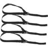 HOMOBABE Cinghie Regolabili Design Riutilizzabile e Confortevole 4 Pezzi in Nylon Nero per Bastoncini da Sci e Trekking per Sci e Escursionismo