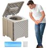 Generisch Toilette portatile da campeggio pattumiera ospedale viaggio viaggio | Toilette da viaggio con 70 kg di diametro e cuscinetto in PVC, per camper, auto, ospedale, viaggi su strada, escursioni