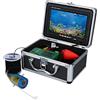 LLOOPK Cercatore di Pesci, Kit videocamera da Pesca Subacquea 7 Pollici 1000TVL PCS LED. Lampada a infrarossi luci Video Finder Lago subacqueo