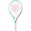 Wilson Racchetta Da Tennis Intrigue Jr 25, Telaio Leggero Per Maneggevolezza, Offre Un Gioco Stabile e Colpi Potenti, Corde Delicate Sul Braccio, Colore: Verde Acqua/Blu, Misura: 25