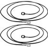 TOYANDONA 2 Pezzi Cavo Struttura a Fibra Centrale in Acciaio Flessibilità Migliorata e Prestazioni Uniformi, Colore Nero per Attrezzature Fitness Domestiche e Commerciali