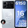 Doogeesmart Note 56 Pro Android Smartphone 16, 6150mAh, 6.56 Inch HD+ 90Hz IPS, 32GB