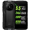 Doogeenext Mini Smartphone Rugged Fire 3 Ultra, 24GB+256GB, 20MP Visione Notturna