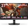 KOORUI 27" Gaming Monitor 200Hz Fast IPS QHD PC Schermo 1ms HDR400