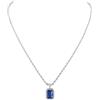 PAUL VALENTINE Pavé Emerald - Collana da donna in acciaio inox, 50-55 cm, con zirconi bianchi, 24 cristalli, chiusura a moschettone, elegante gioiello da donna, normale, Argento sterling, Zirconia