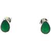 Art Gecko EMERALD (EMST0905181) - Orecchini a perno in argento Sterling 925, con pietre preziose verdi, 5 x 7 mm