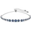 Swarovski Braccialetto Imber Emily, Tagli arrotondati misti, Blu, Placcato rodio