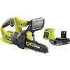 Ryobi RY18CS20A-125 Elettrosega a Batteria 18V ONE+, Barra 20 cm, Batteria 2,5 Ah e Caricabatterie Inclusi, Leggera e Maneggevole