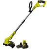 Ryobi RLT183222S Decespugliatore/Tagliabordi 18V ONE+, Larghezza di Taglio 25-30 cm, EasyEdge™, Asta Telescopica, 2 Batterie 2 Ah e Caricabatterie Inclusi